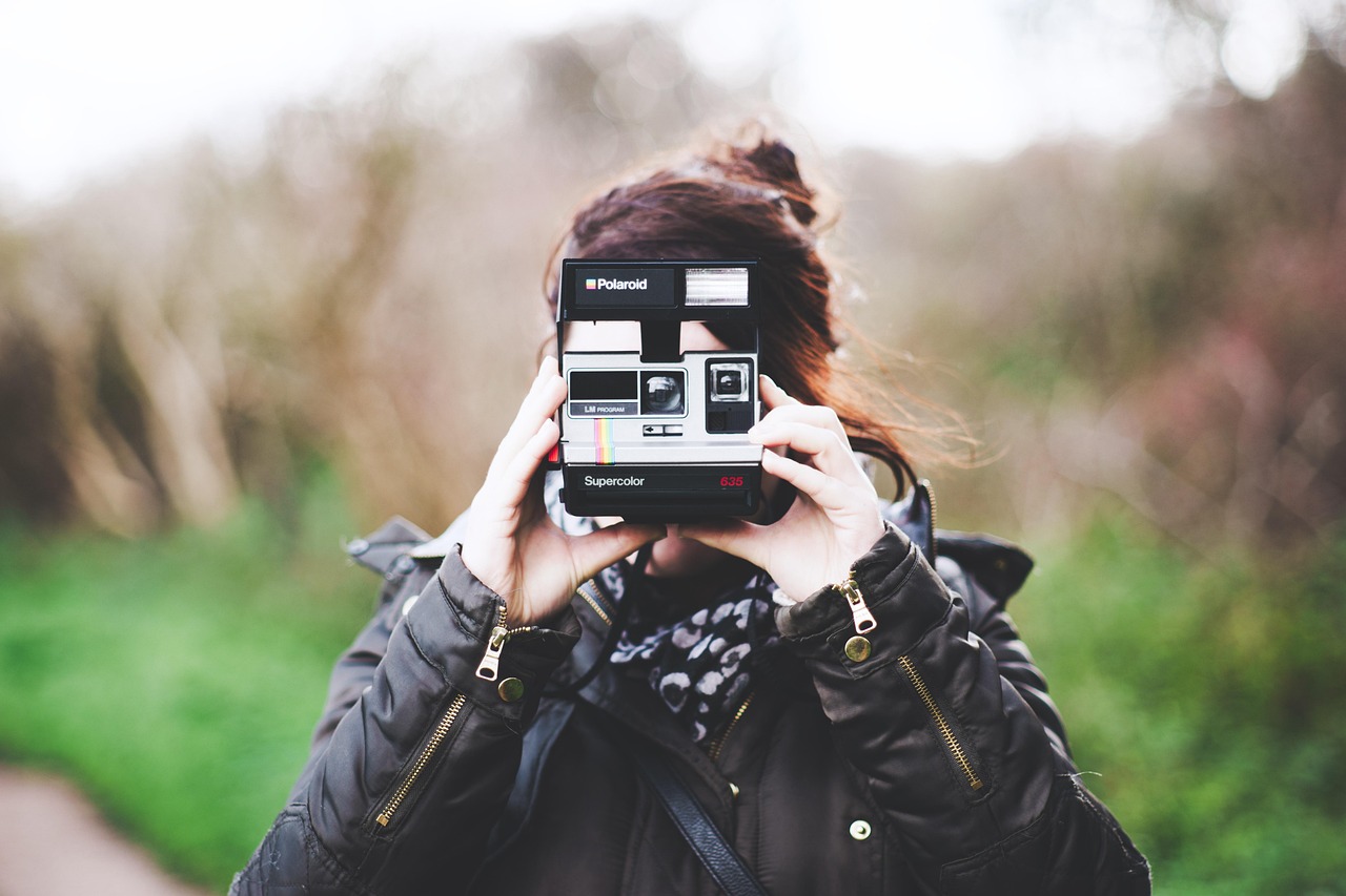 woman, polaroid, photographer, girl, camera, portrait, bokeh, fall, outdoors, polaroid, polaroid, polaroid, polaroid, polaroid