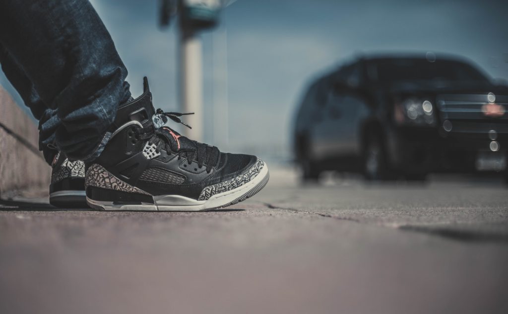 black and white nike air jordan 1 shoes