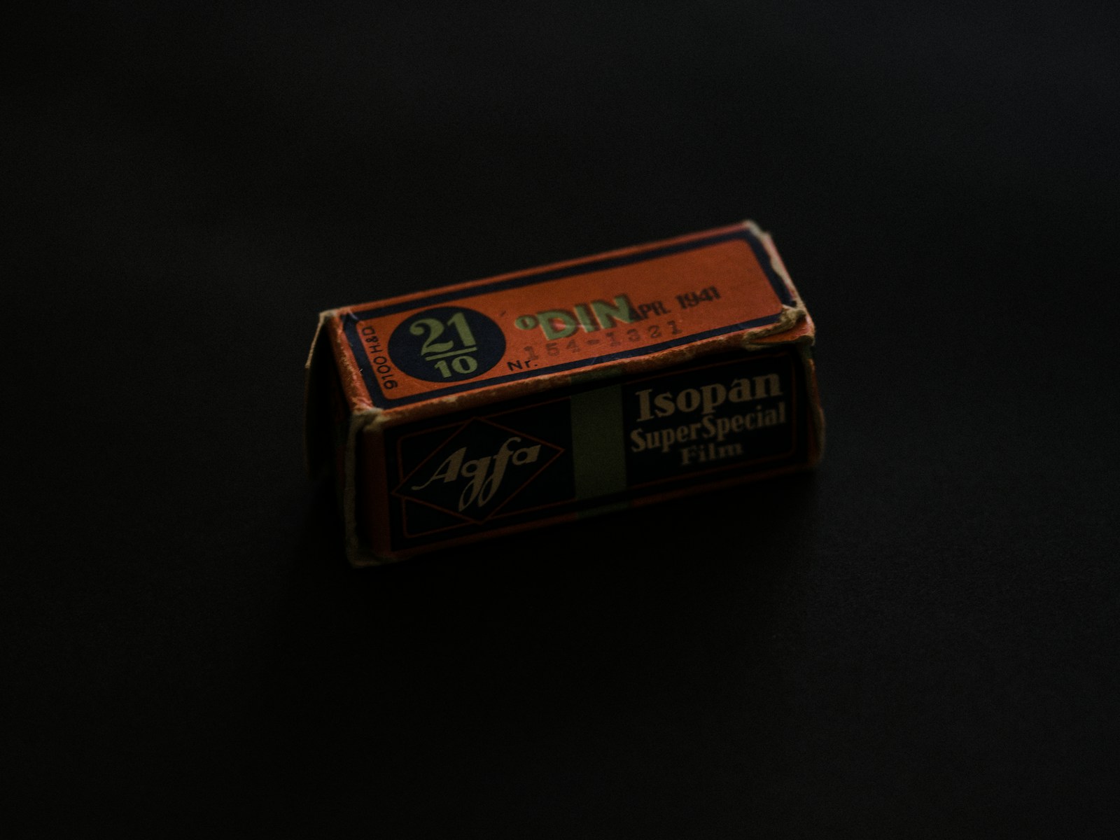 brown and red labeled box