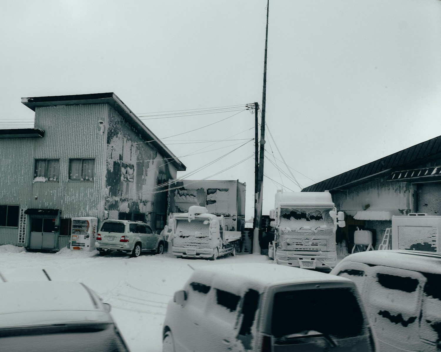 white crew cab pickup truck parked beside white van