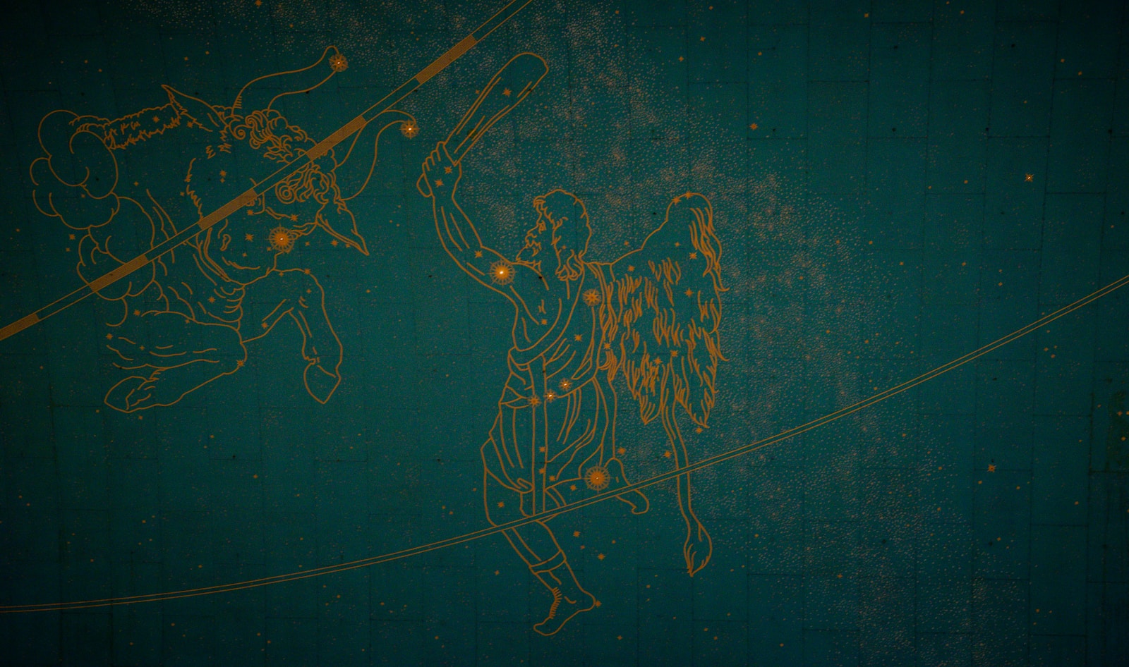 green and yellow abstract painting