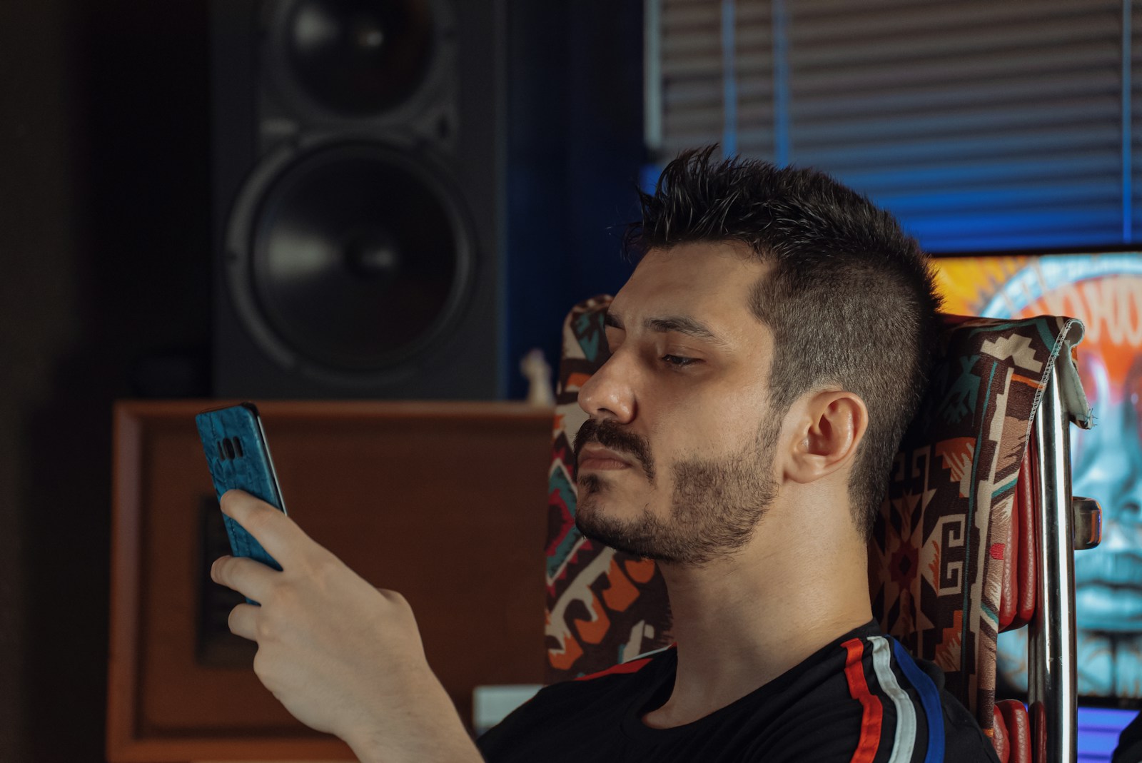 a man holding a cell phone