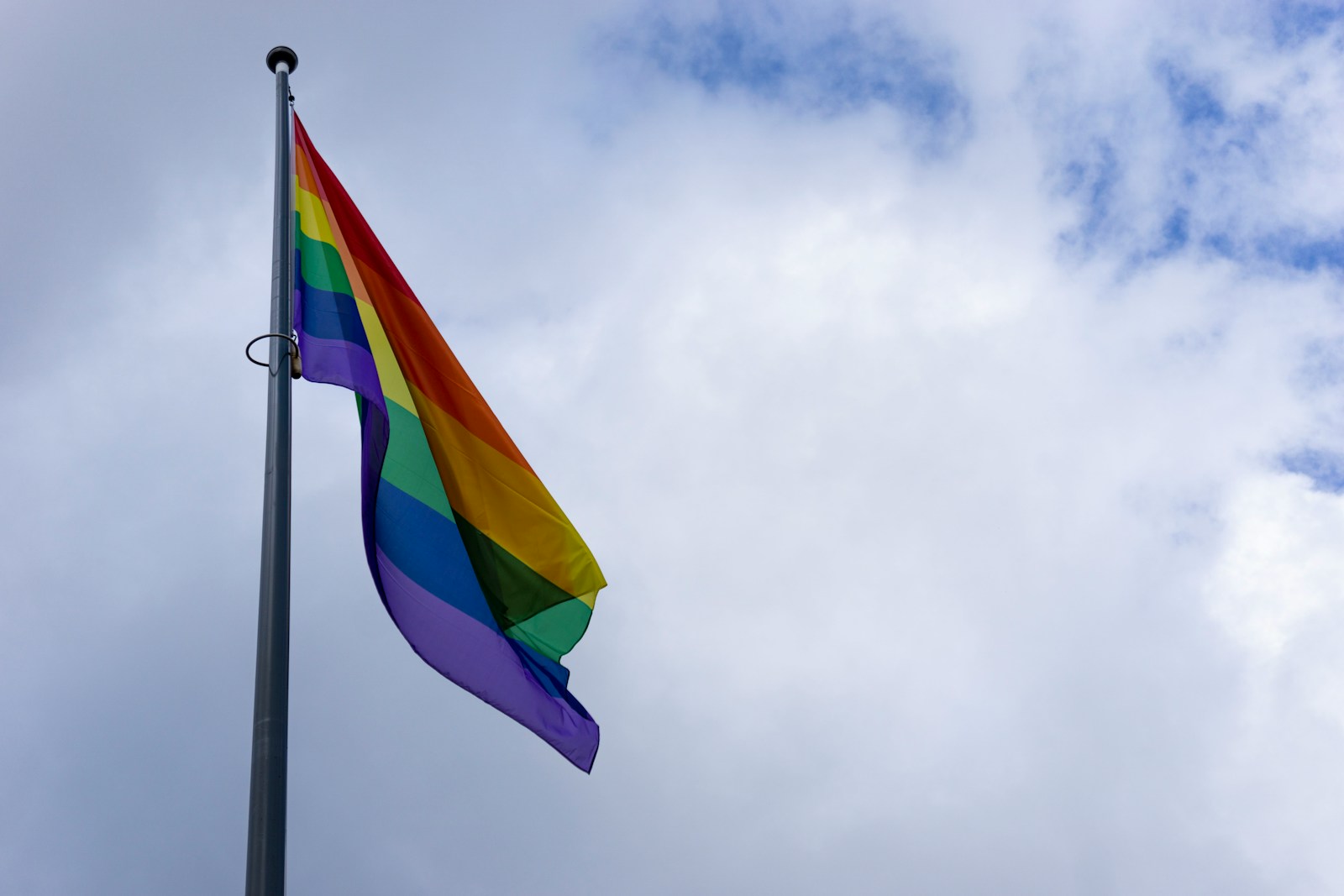 blue yellow and red striped flag