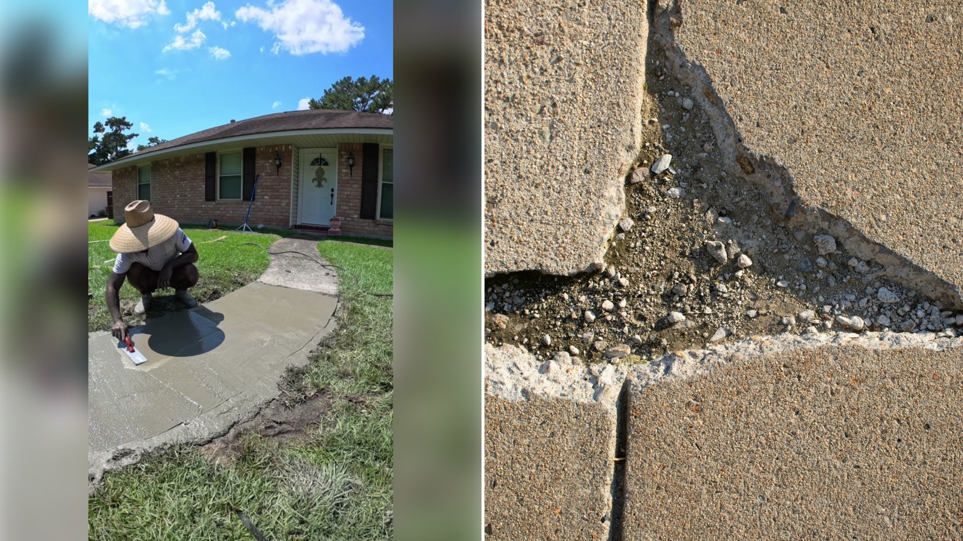 Man Notices a Neighbor’s Badly Cracked Sidewalk While Out for a Walk as His Spontaneous Decision to Mix and Pour Concrete Becomes a Small Act of Neighborly Kindness