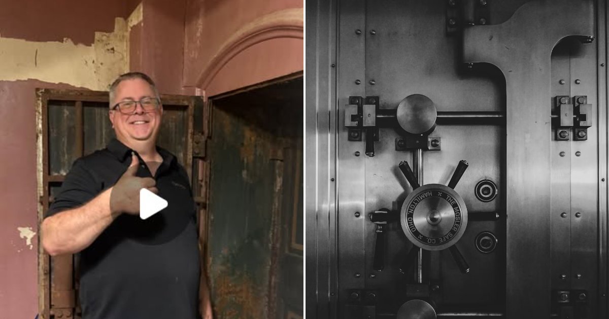 Old bank vault door