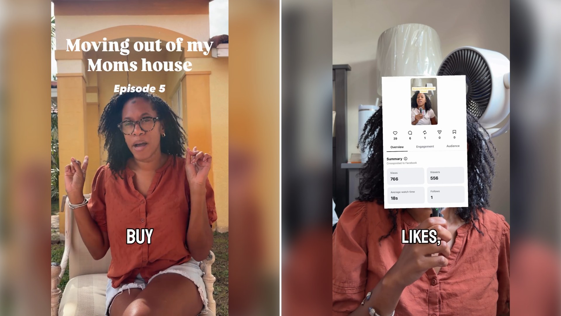 Two stills from an Instagram reel by @_sashavarner.