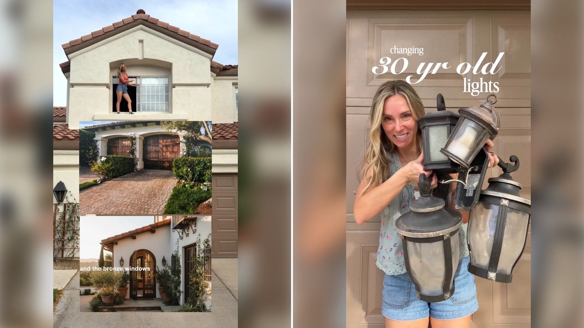 Two stills from an Instagram reel by @angelarosehome.