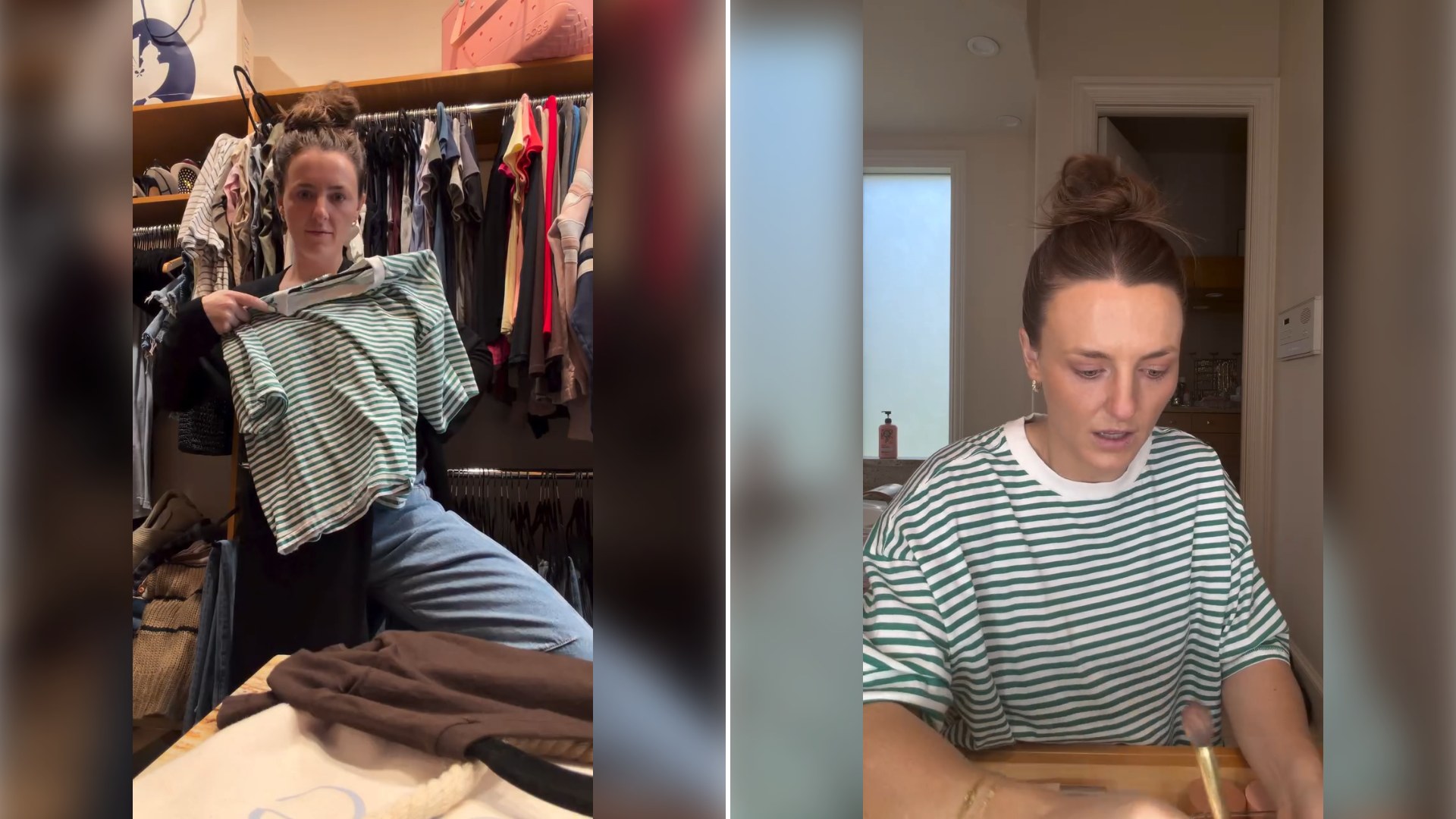 Two stills from an Instagram reel by @daniellefletcher.