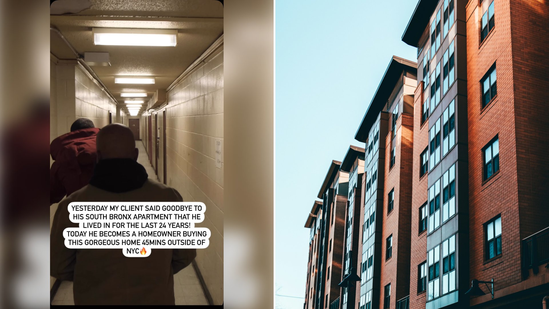 Left: cover still from an Instagram reel by @. Right: a brown concrete building during daytime (Unsplash photo by Seyi Ariyo).