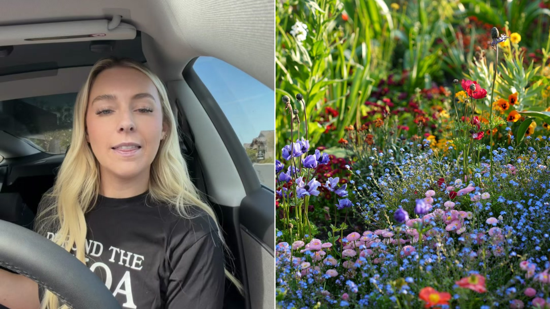 Gardening fix after an HOA violation: creator cover beside a garden photo