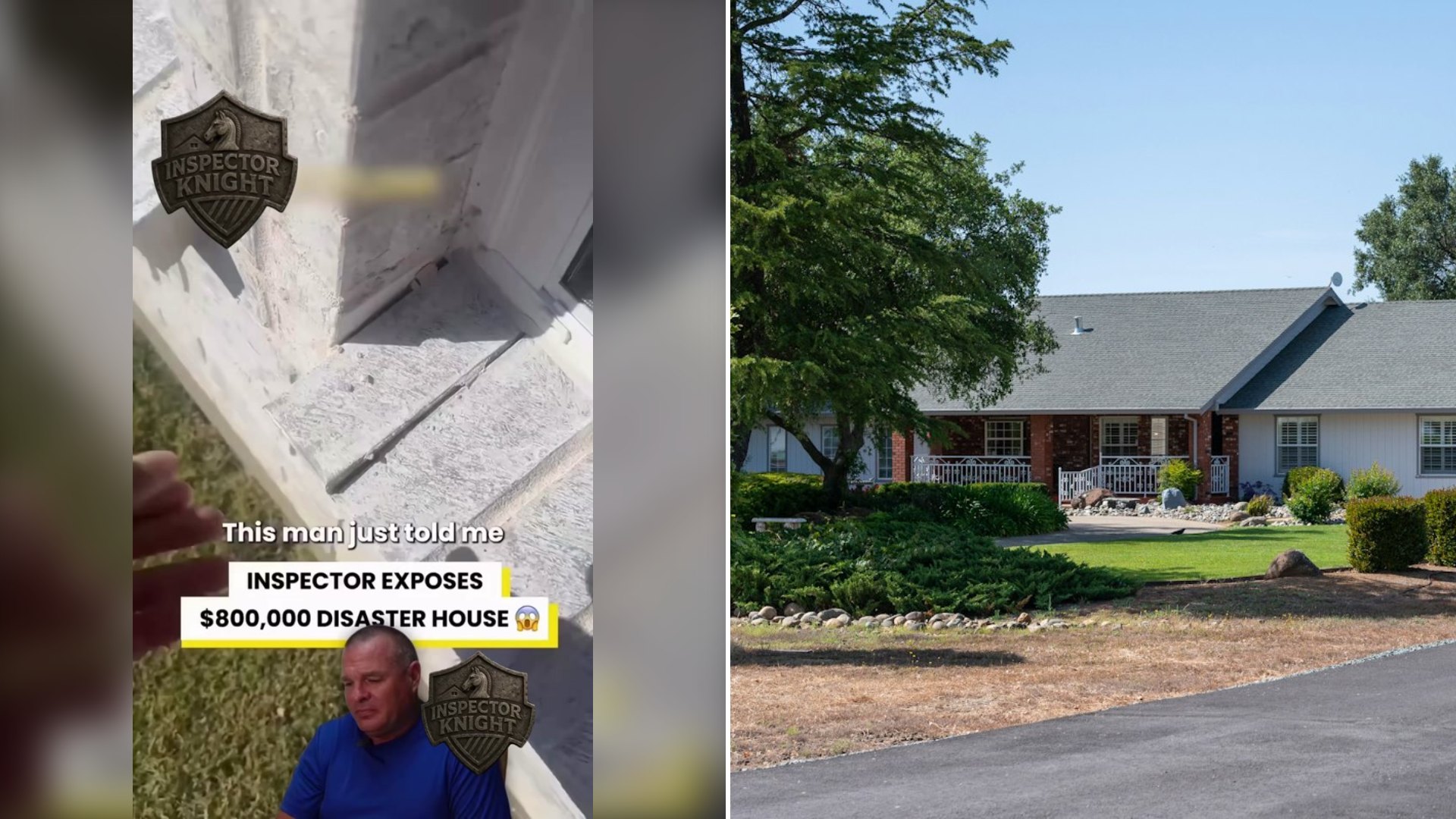 Home Inspector Finds Loose Bricks and Water Damage in a $706,000 New House While a Man Tagging Along Insists He Is Just Nitpicking
