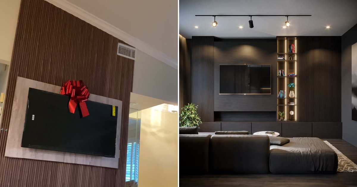 Living room media wall