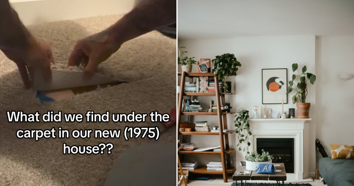 Vintage living room with carpet