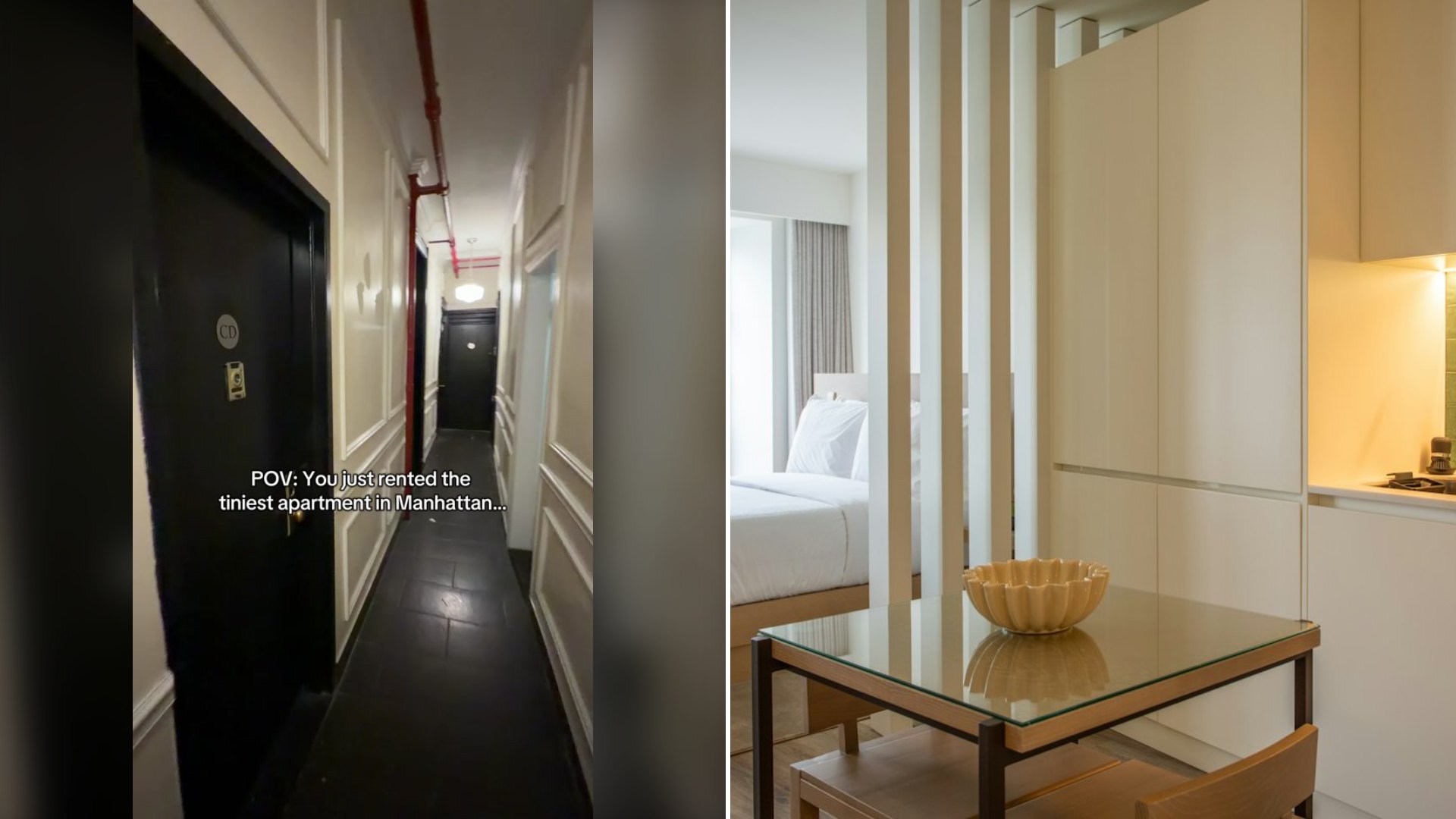 Man Tours What He Calls the Tiniest Apartment in New York City and Then Reveals It Rents for $1,400 a Month