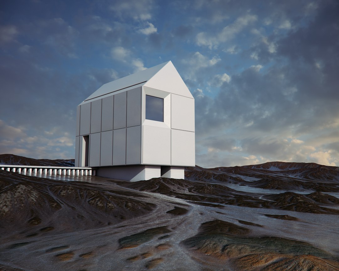 Modern minimalist house exterior