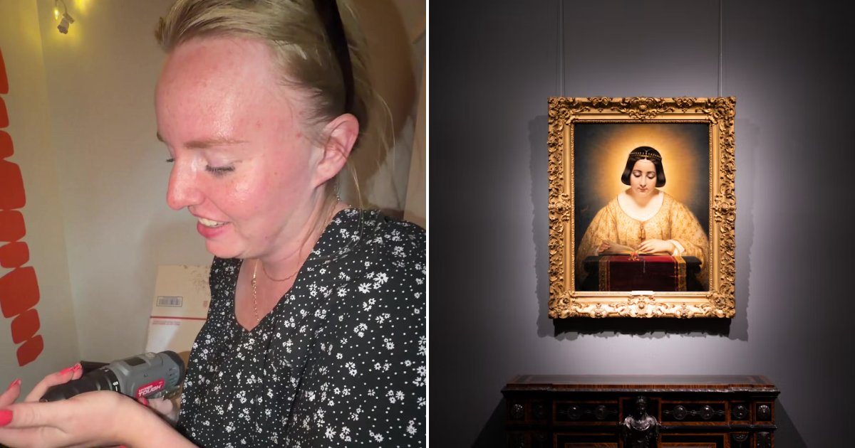 Framed portraits on a wall