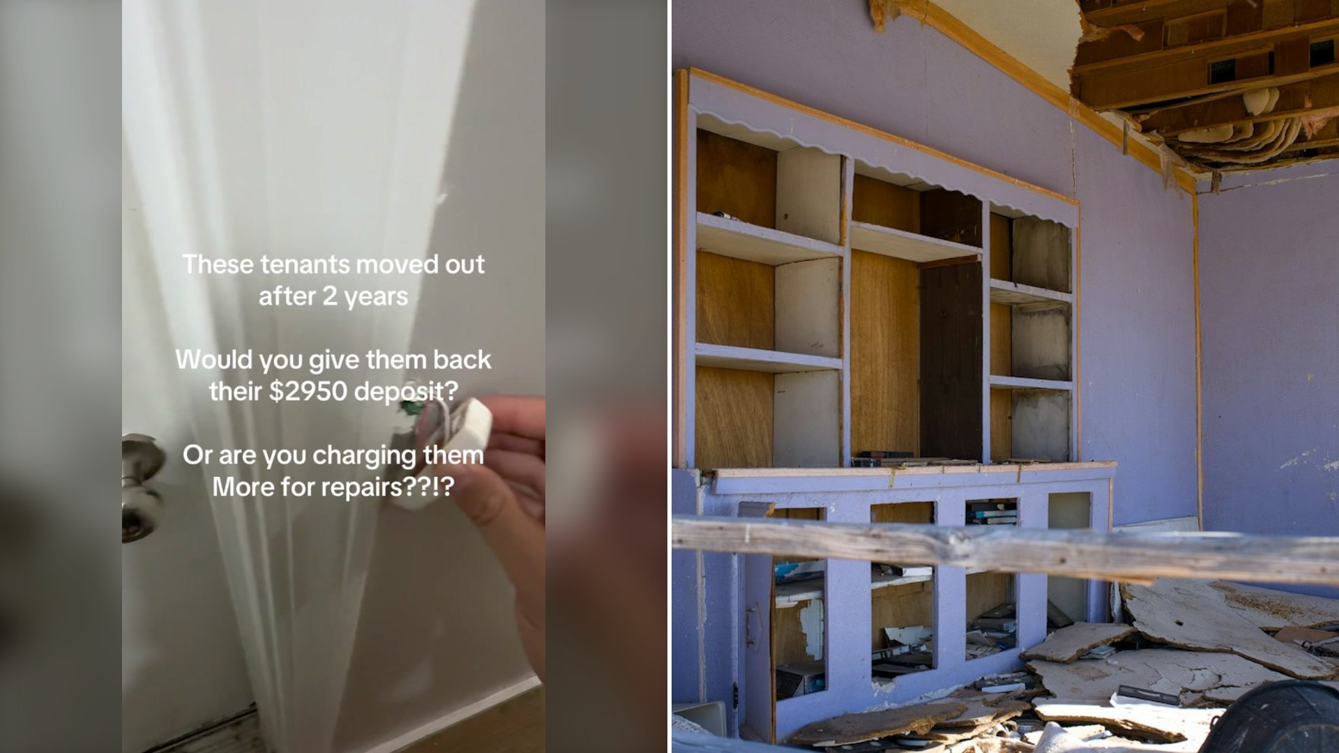 Property Manager Finds a Ruined Kitchen Floor, Holes in the Bedroom Floor and a Burn Mark After Tenants of Just Two Years Move Out
