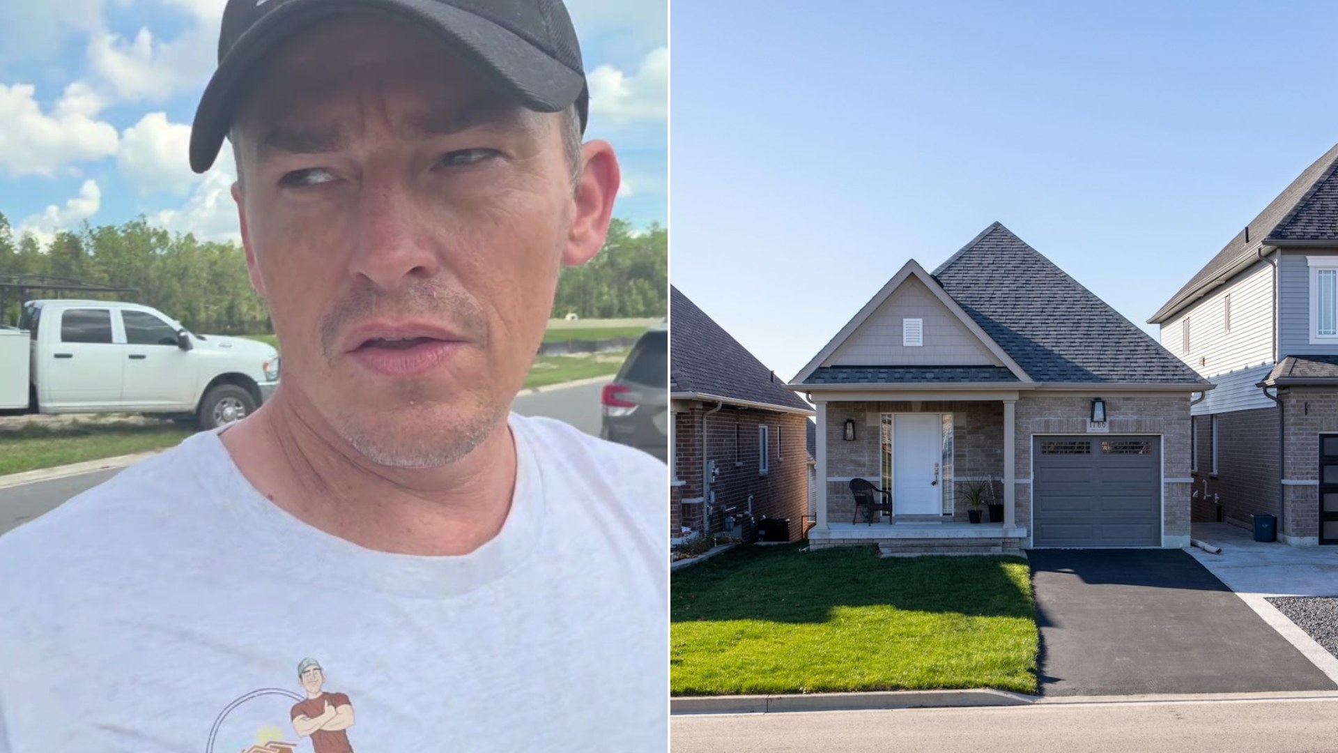 New construction inspection story: creator cover beside a home photo