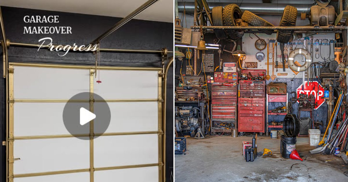 Garage workshop with tools