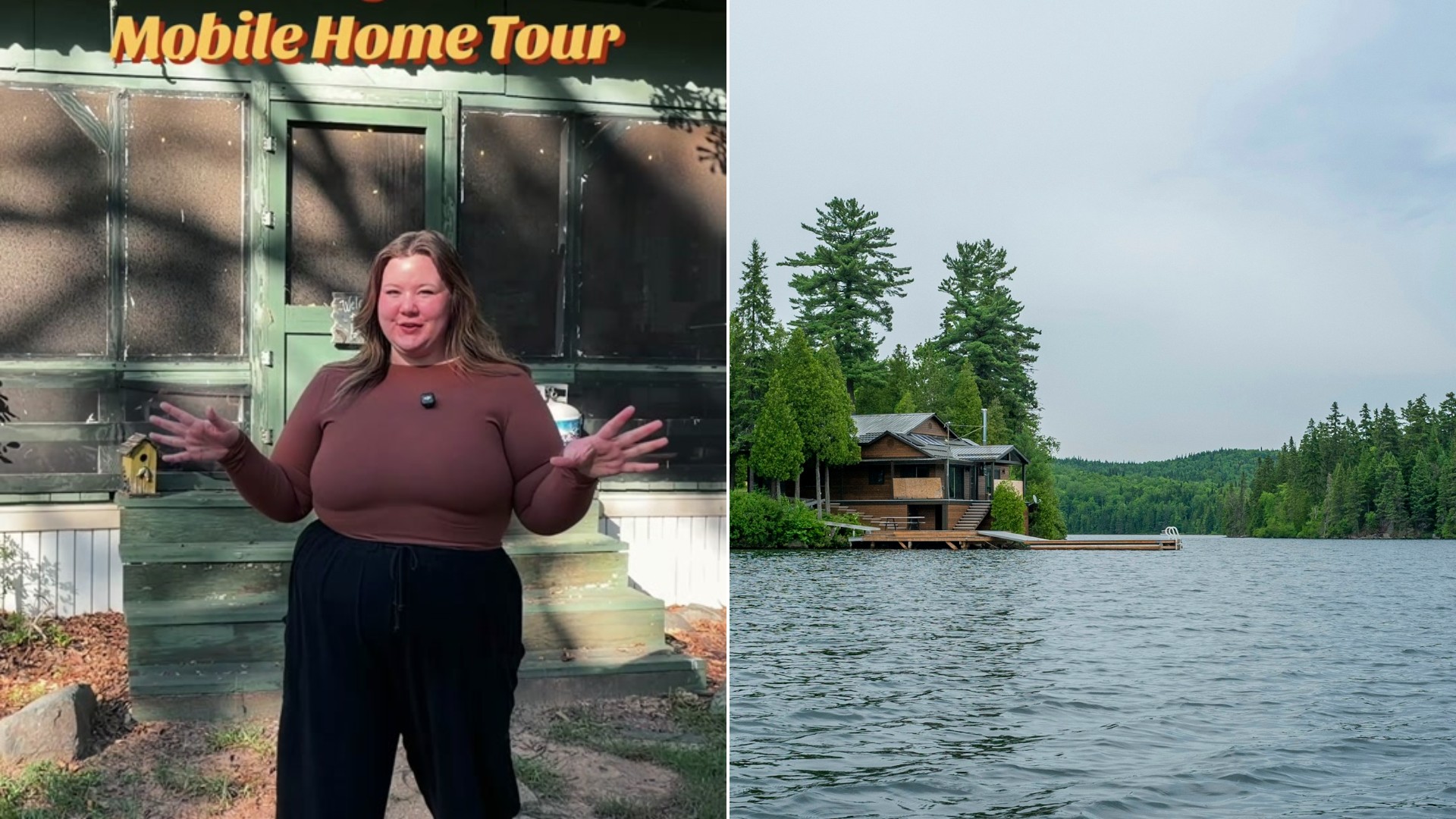 Woman Shows Her Louisiana Lake House That Started as a 1970s Single Wide Trailer With a Bedroom Addition and E